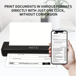 HZTZ A4 Imprimante thermique portable
