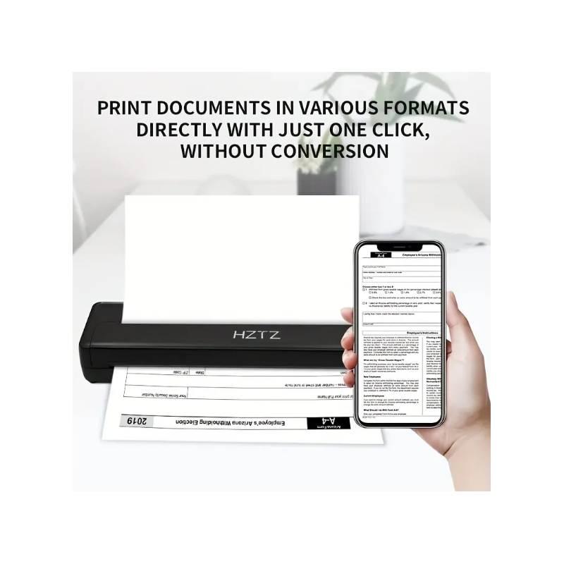 HZTZ A4 Imprimante thermique portable